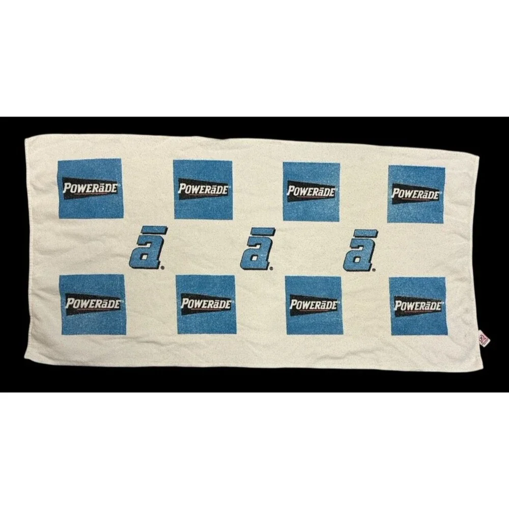 Vintage Powerade Drink Sports Towel Gym Bench Rally Long a 22 x 43